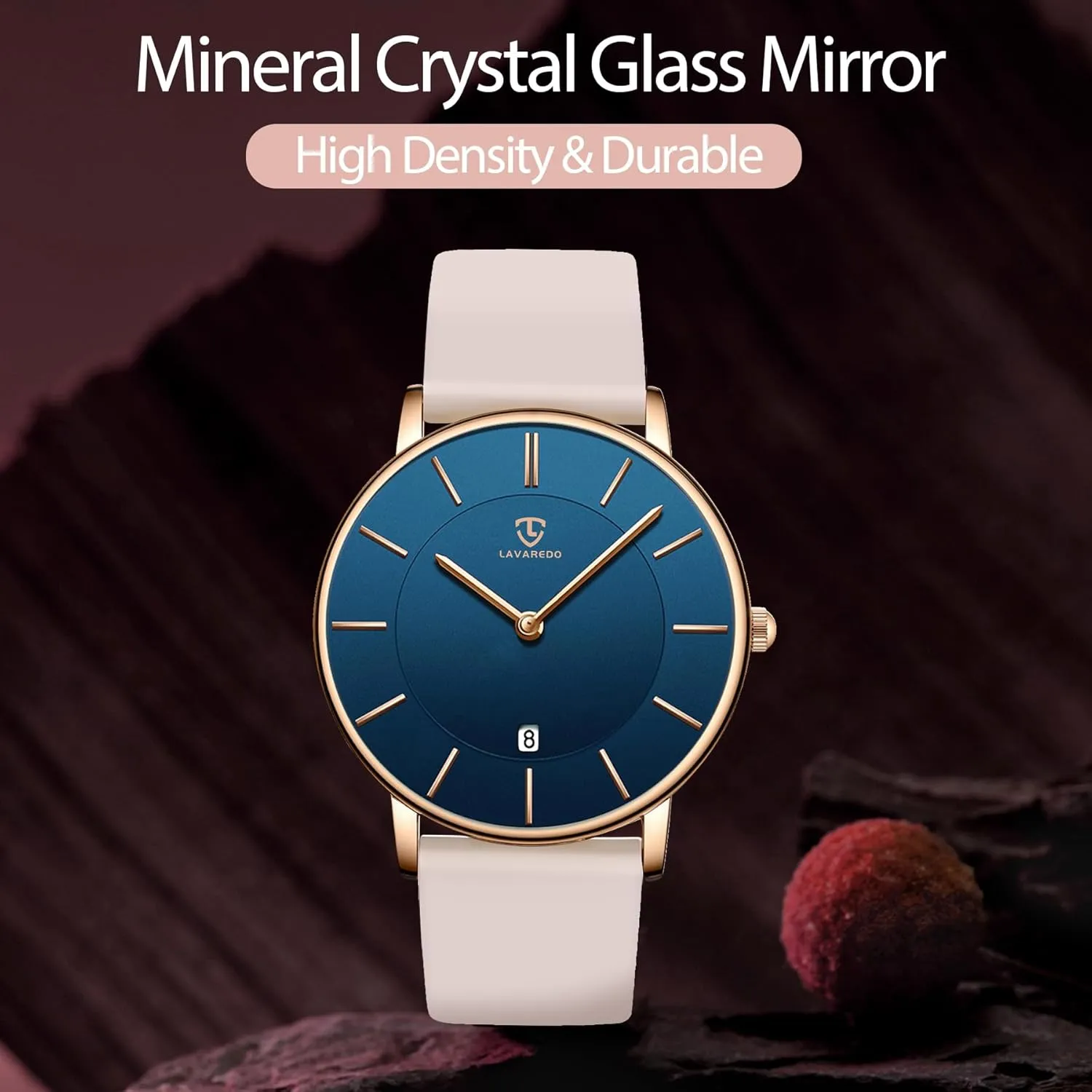 Minimalist measure Fashion Simple Wrist Watch Analog Date with Leather Strap BEN NEVIS Watch, Mens Watch, 