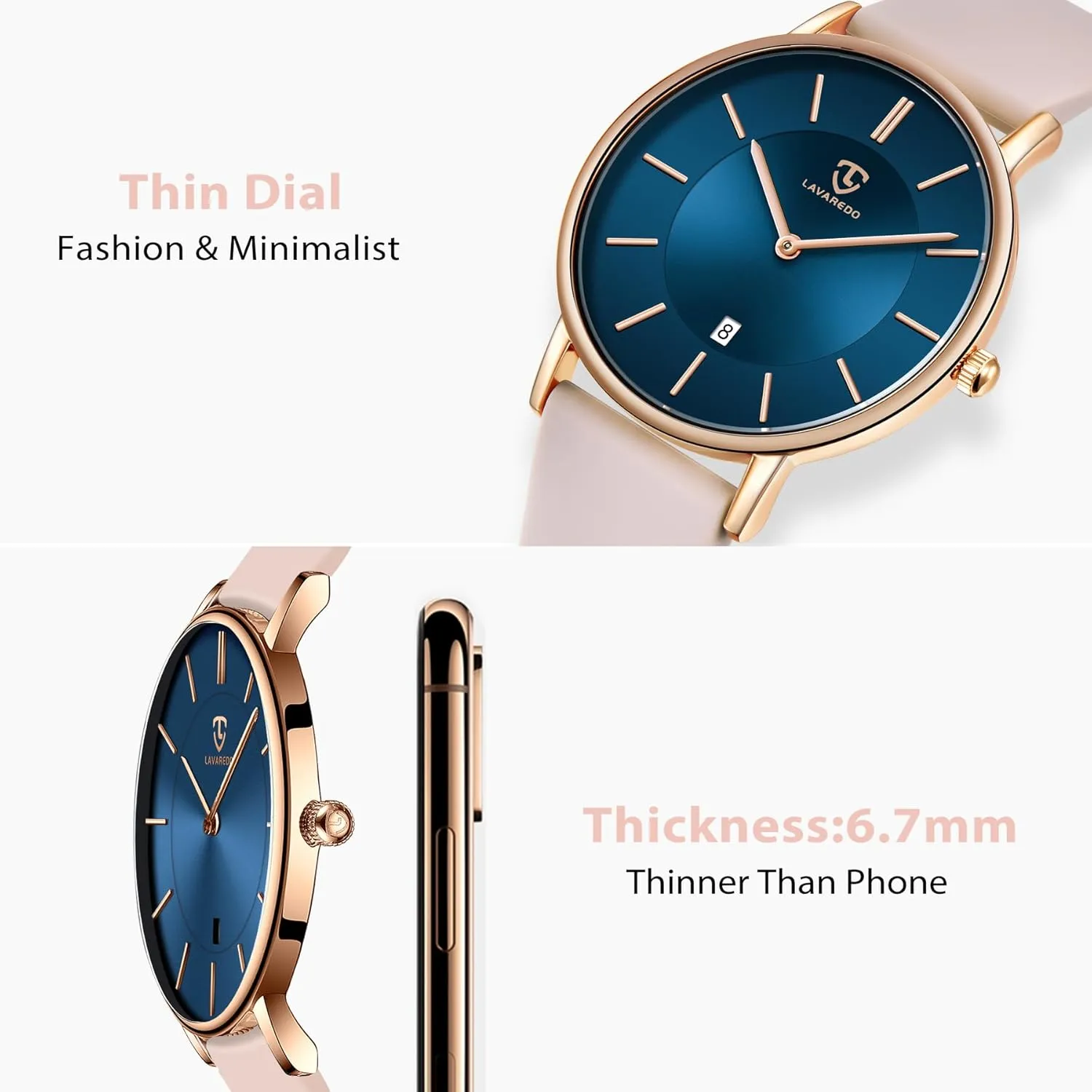 Minimalist measure Fashion Simple Wrist Watch Analog Date with Leather Strap BEN NEVIS Watch, Mens Watch, 