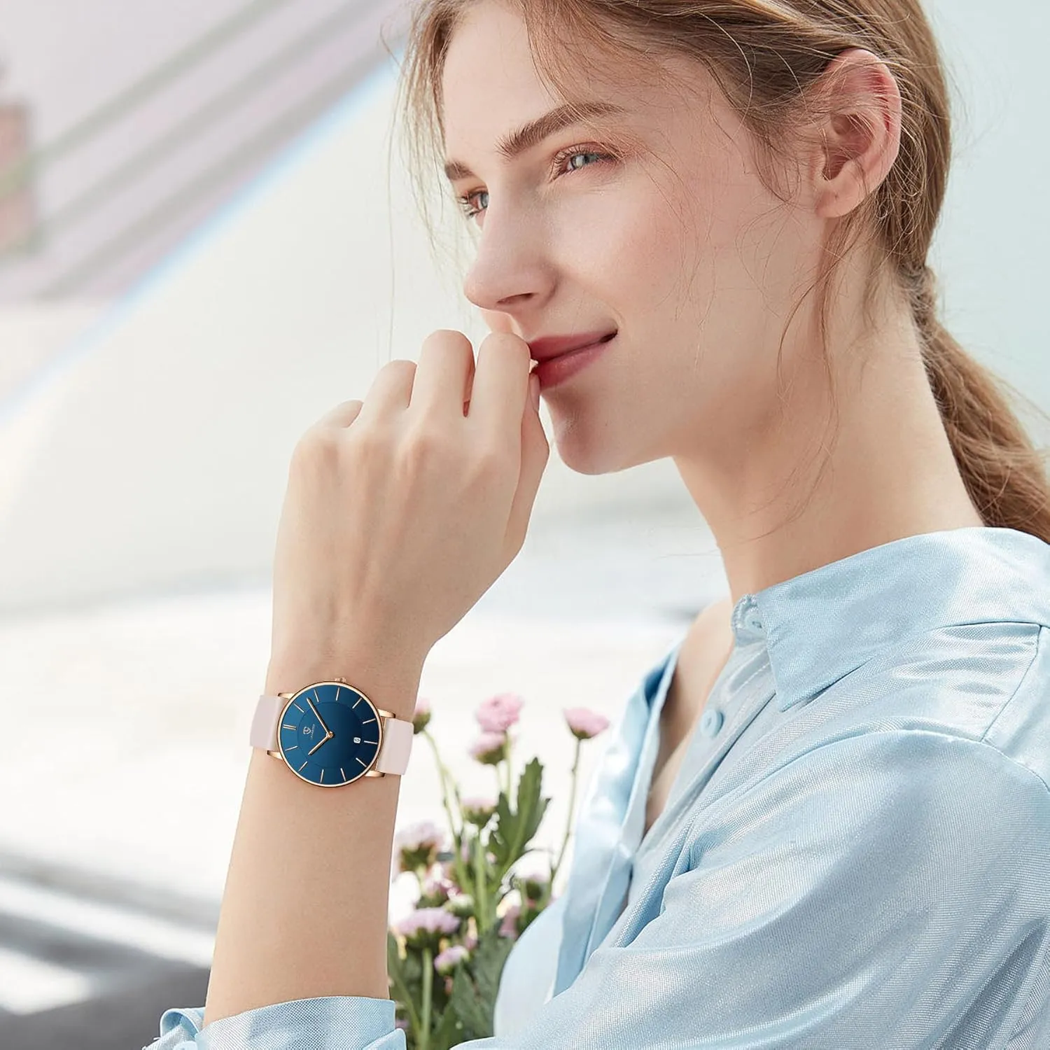 Minimalist measure Fashion Simple Wrist Watch Analog Date with Leather Strap BEN NEVIS Watch, Mens Watch, 