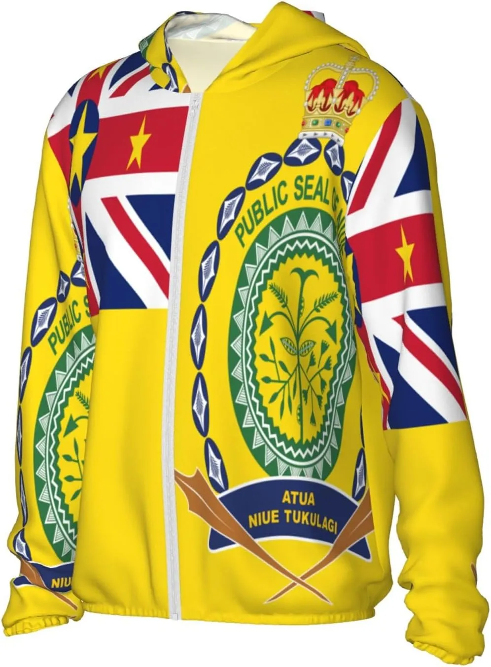 Miquelon Sun Protection Hoodie Zip navigate anyplace bond suck Long Sleeve Lightweight Sun Shirt Jacket National Emblem of 