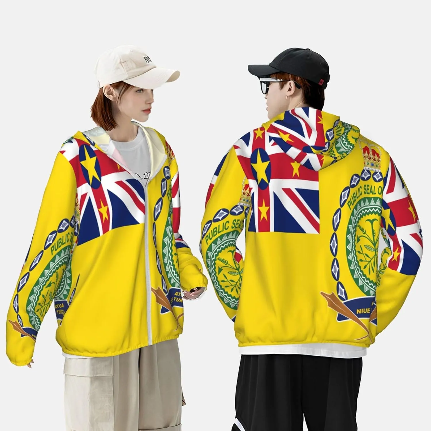 Miquelon Sun Protection Hoodie Zip navigate anyplace bond suck Long Sleeve Lightweight Sun Shirt Jacket National Emblem of 