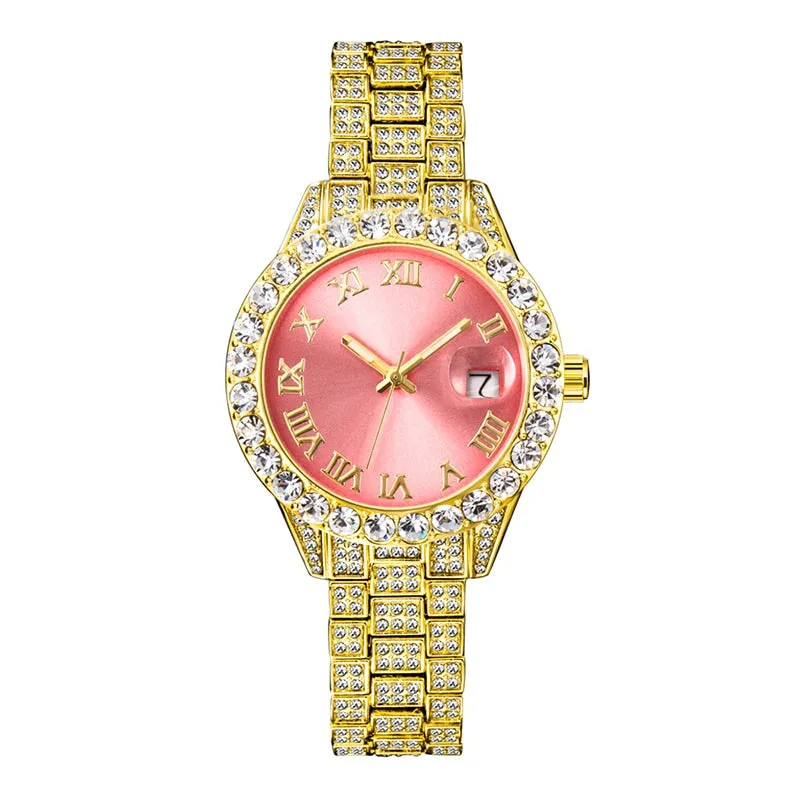 MISSFOX Pink Women Luxury Quartz Watch