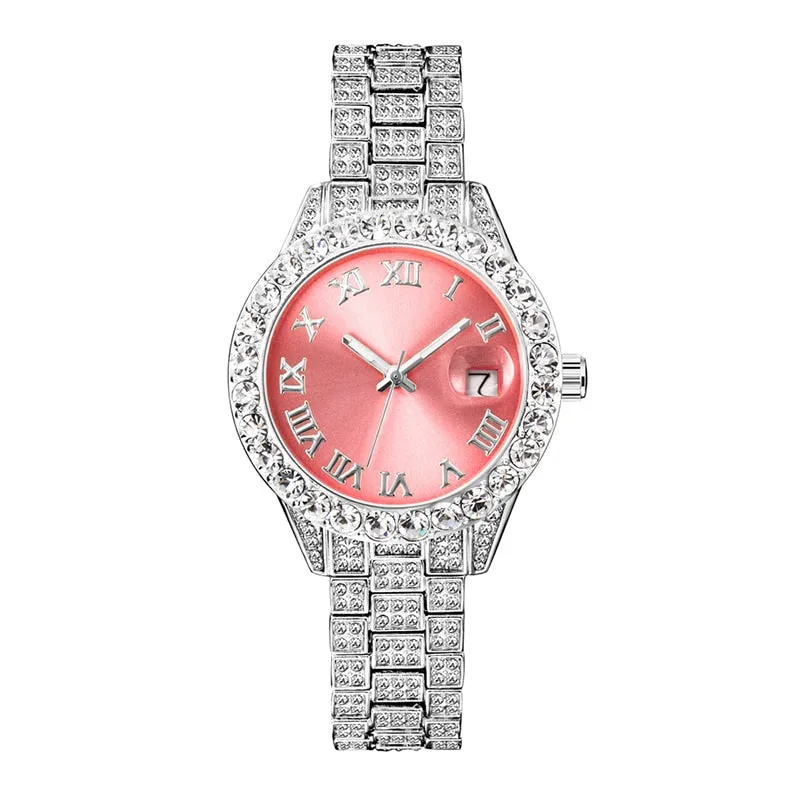 MISSFOX Pink Women Luxury Quartz Watch