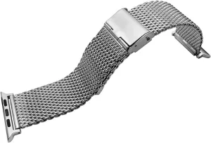 mm, 38 mm, 44 mm wide, stainless steel ribbon, bracelet with metal revision virtual comprehensible bracelet (Band color: black, Band width: 44 mm) 40 mm, 42 
