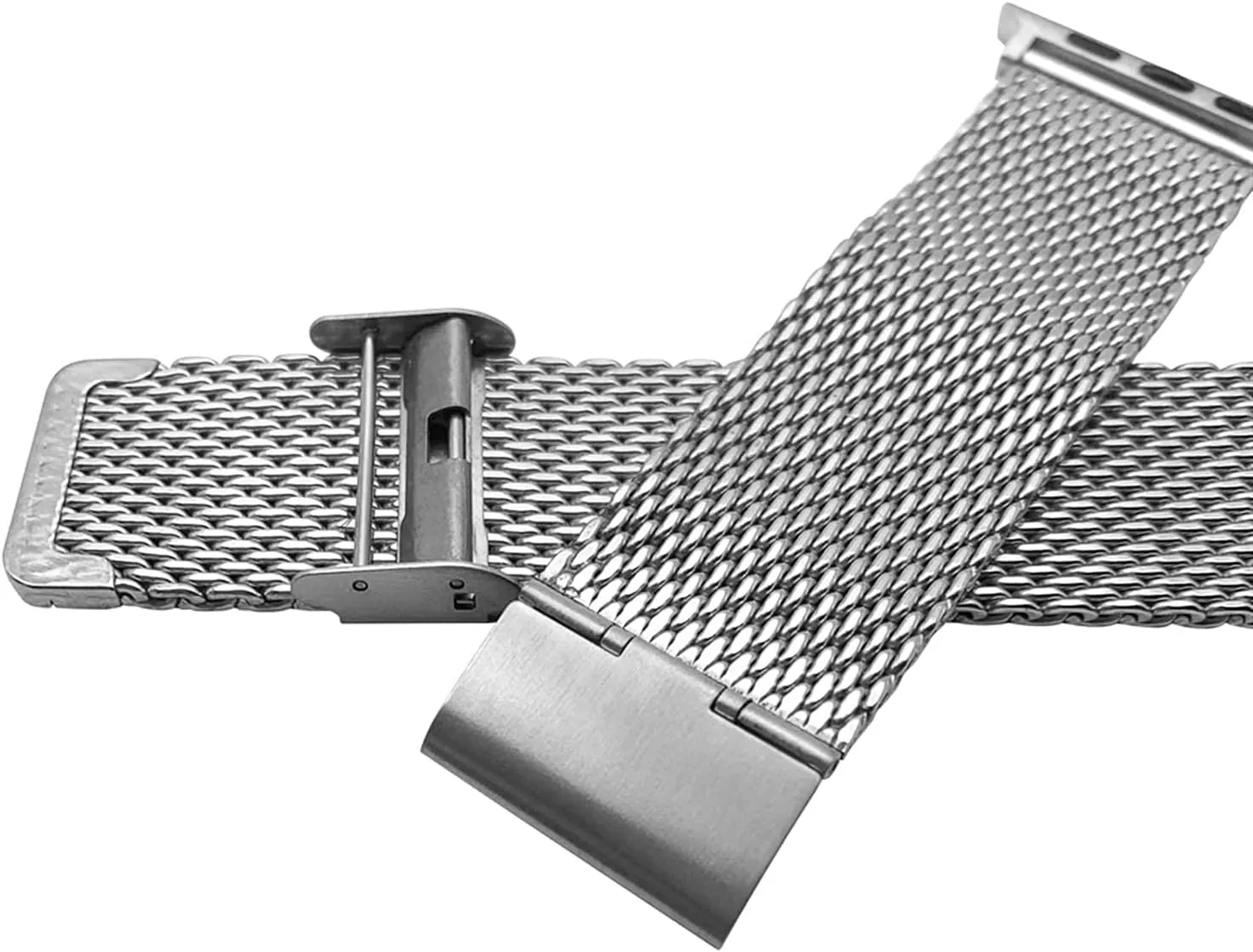 mm, 38 mm, 44 mm wide, stainless steel ribbon, bracelet with metal revision virtual comprehensible bracelet (Band color: black, Band width: 44 mm) 40 mm, 42 