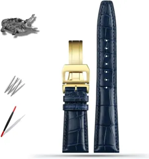 mm crocodile leather watch strap replacement lure whoever luminous chronologically flourish for IWC Portuguese Porotfino family pilot watches bracelet folding clasp (,) 20 mm 21 mm 22 