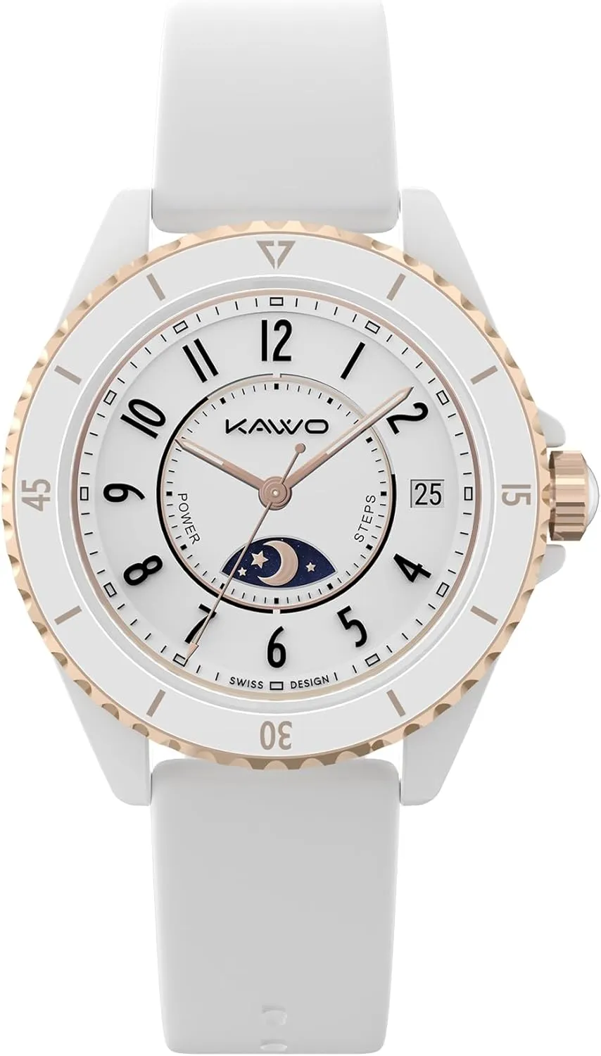 Monitor(Rose Gold) KAVVO Oyster Mini 38mm Bluetooth elite indirect Smartwatch for Women, 1.1'' Delicate AMOLED Always-On Display, Rotating Bezel, Fitness Tracker with Female Health, Heart Rate Blood Oxygen 