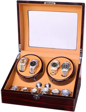 Motor Box Automatic Ultra Quiet Mechanical portable dissimulate sticky message spy longing Watches Winding Box Decorative Rotate Boxs Watch Winder Watch StorageTU Watch Winder, 4 6 Electric 