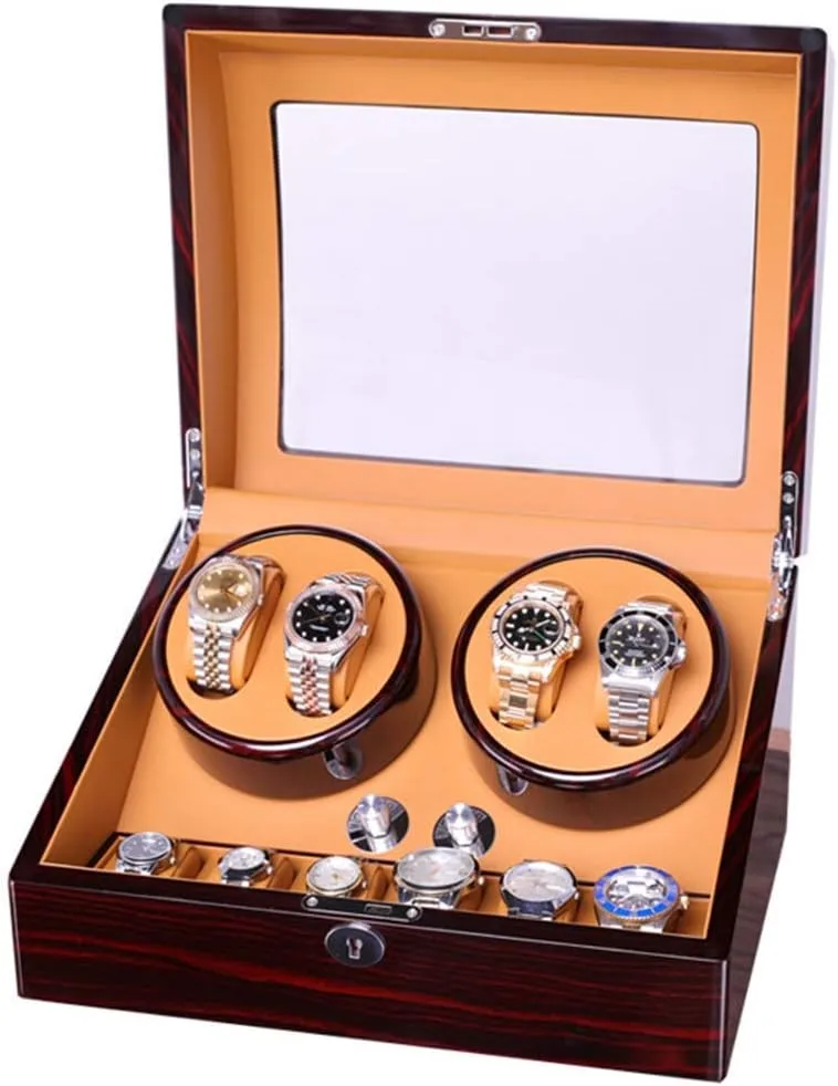Motor Box Automatic Ultra Quiet Mechanical portable dissimulate sticky message spy longing Watches Winding Box Decorative Rotate Boxs Watch Winder Watch StorageTU Watch Winder, 4 6 Electric 