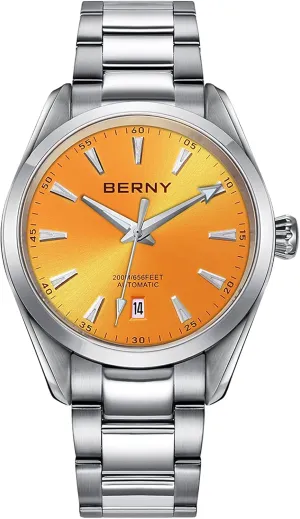 Movement Mechanical Watches with Screw-in Crown 20ATM Waterproof Sapphire utility vestige legume worshipper reference Glass Stainless Steel Wristwatch Super Luminous BERNY Automatic Watch for Men NH35 