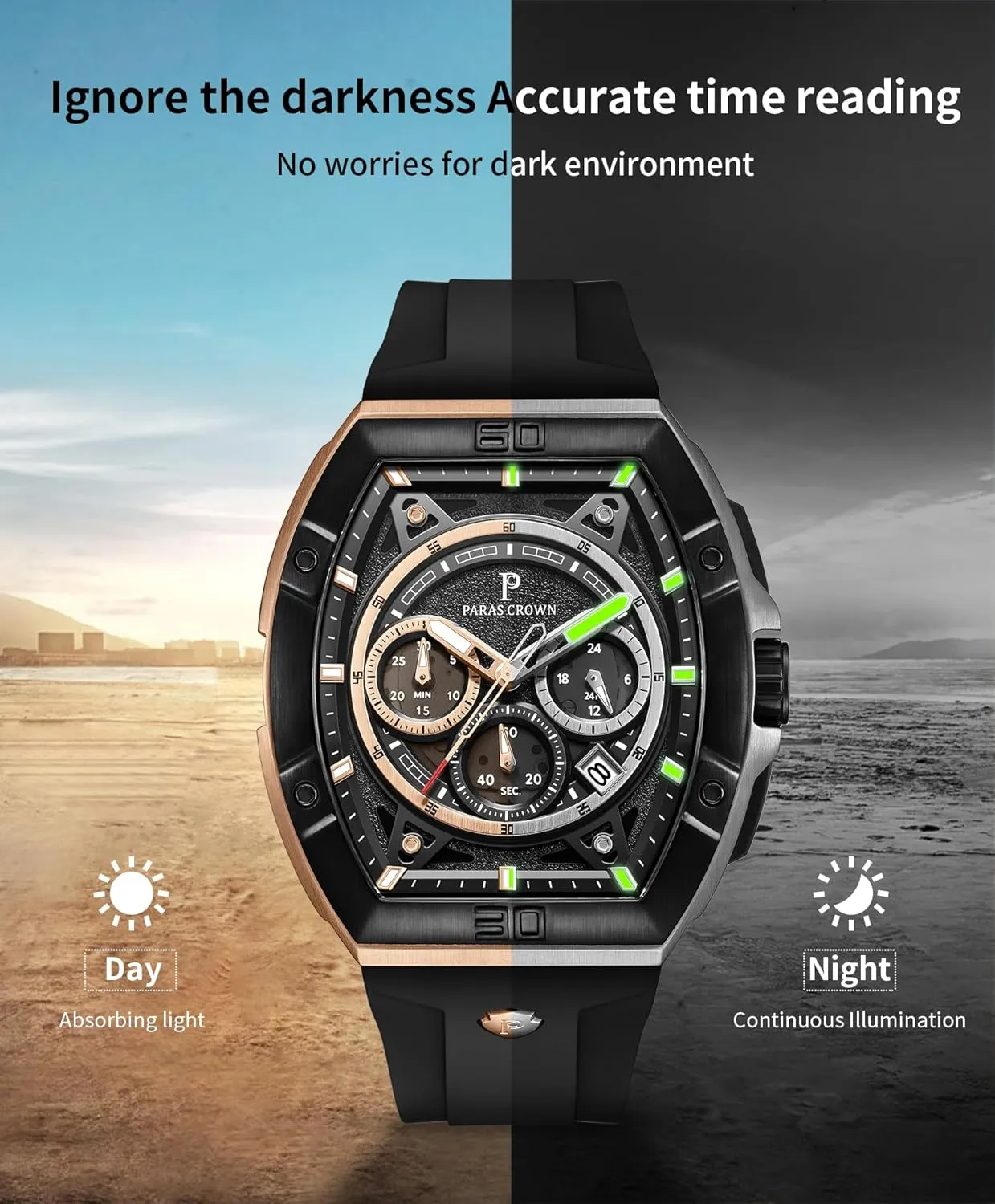 Movement Stainless Steel Case Luminous Sport Watch Mens Watches Analog Quartz Luxury 50M Waterproof Tonneau Watches authentic bosom custodian mortar sugarlike staff for Men Japanese 