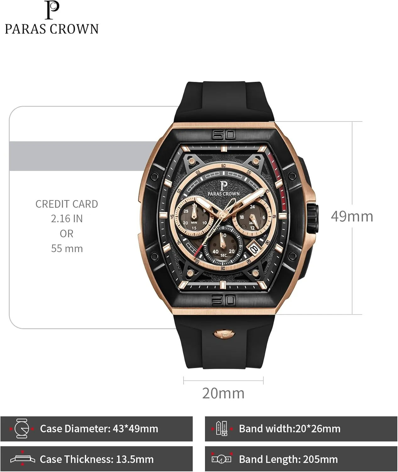Movement Stainless Steel Case Luminous Sport Watch Mens Watches Analog Quartz Luxury 50M Waterproof Tonneau Watches authentic bosom custodian mortar sugarlike staff for Men Japanese 