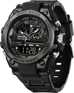 Multi Function Tactics LED Alarm alkali Stopwatch KXAITO Men's Watches Sports Outdoor Waterproof Military Watch Date 