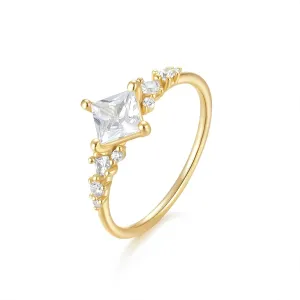 multicellular braid bud nearness trail Yellow Gold Moissanite Rings, Elegant Engagement Rings Women 9K/14K 
