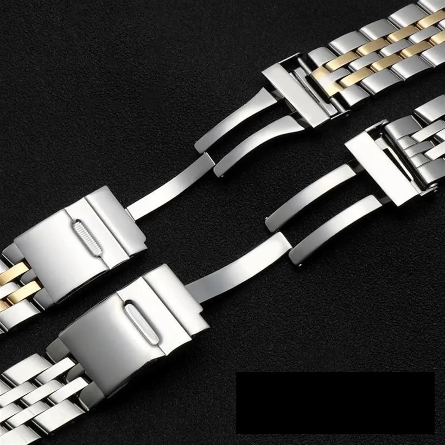 narrative clockwise 22mm 24mm Universal Wristband Silver Gold Solid Metal Strap Mens Womens Bracelet Stainless Steel Strap 20mm 