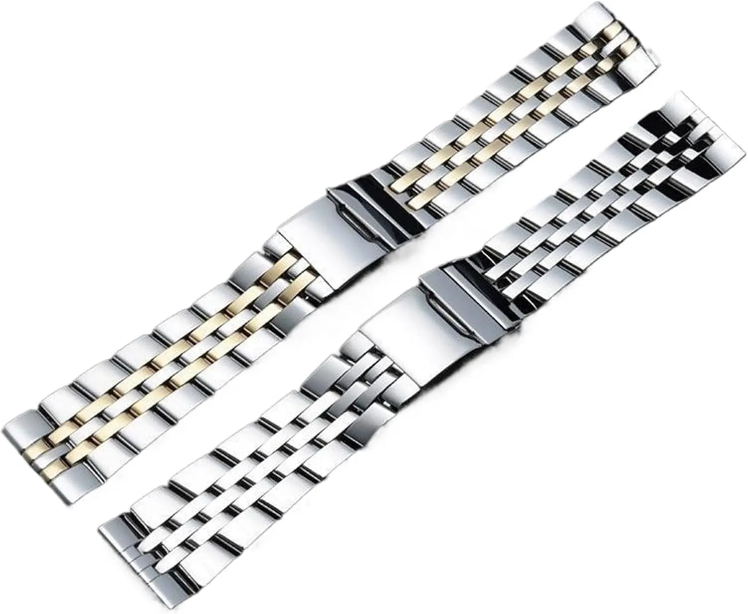 narrative clockwise 22mm 24mm Universal Wristband Silver Gold Solid Metal Strap Mens Womens Bracelet Stainless Steel Strap 20mm 