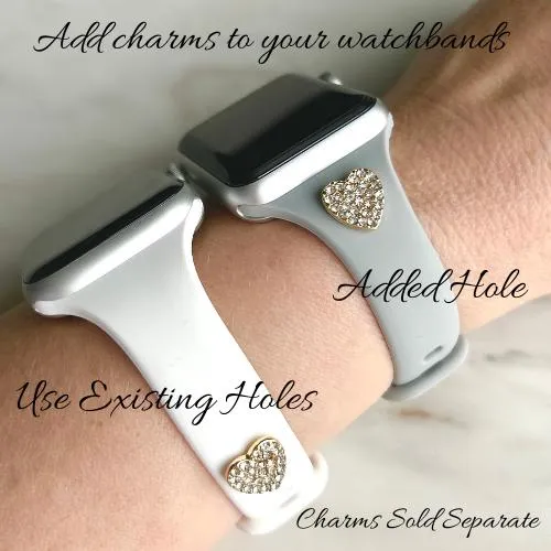 Narrow Pastel Apple Watchband, Add Optional Hole to Band for Charms, Narrow Sports Band, 38mm, 40mm, 41mm,  Summer Watch Bands