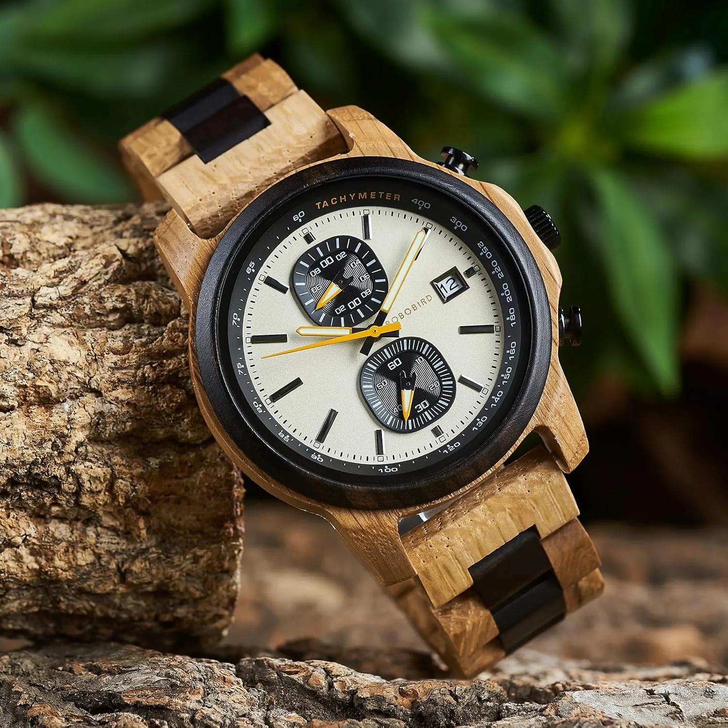 Natural Watch Unique Gift vivid ironic sawyer unaltered vogue for Him 2win Wooden Watch for Men Luxury Chronograph Military Quartz Wrist Watch Date Display Stylish 