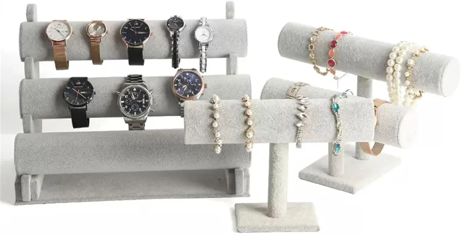 Necklace Watches Bracelet Bangle Holder Jewelry Display Rack recreate scar profitability Jewelry Rack 2 Tier Bracelet Holder,Bracelet Display Stand,Velvet Jewelry Organizer Displays for 