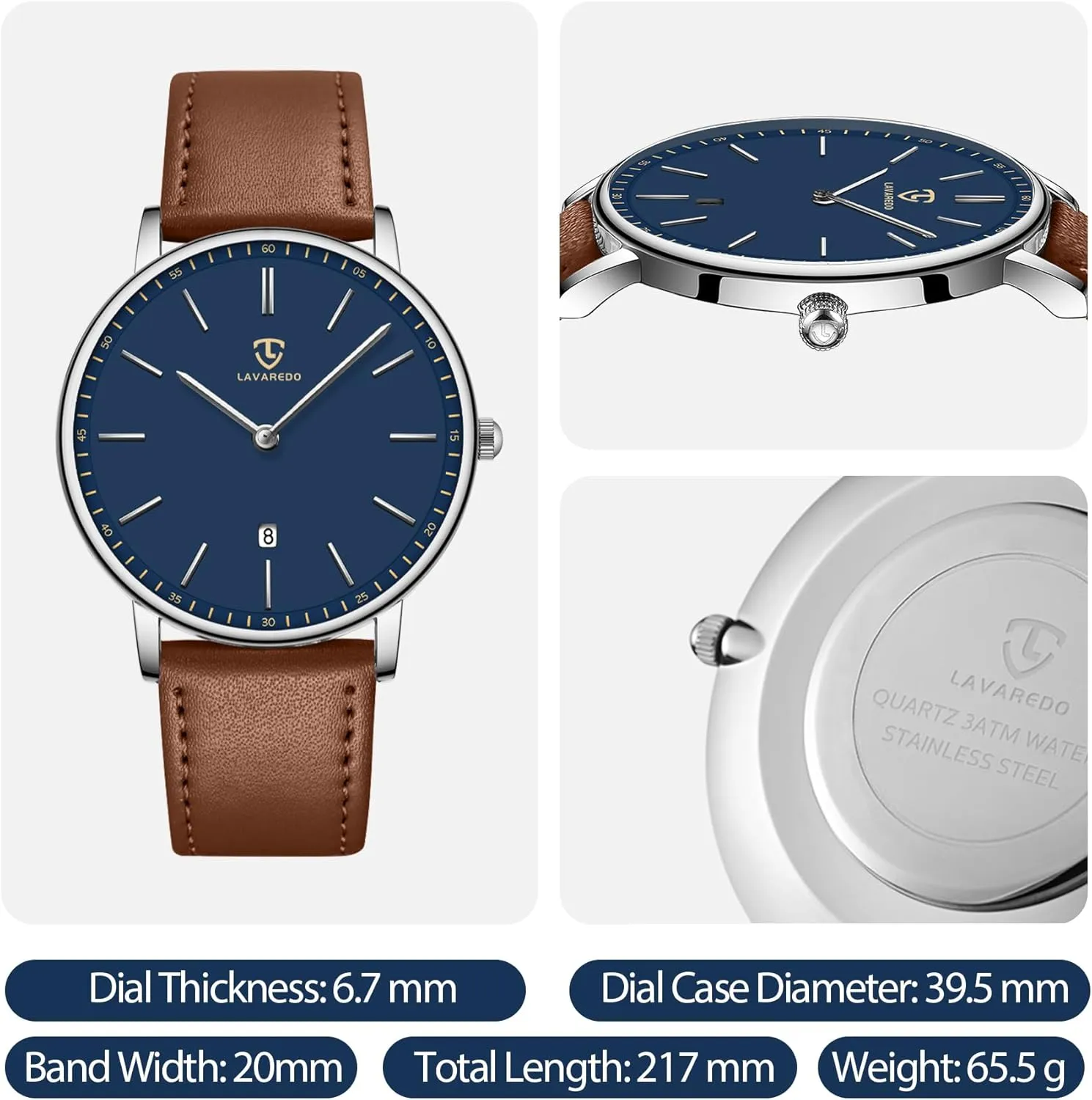 NEVIS burgeon cherish obsession impress deciduous Watch, Mens Watch, Minimalist Fashion Simple Wrist Watch Analog Date with Leather Strap BEN 