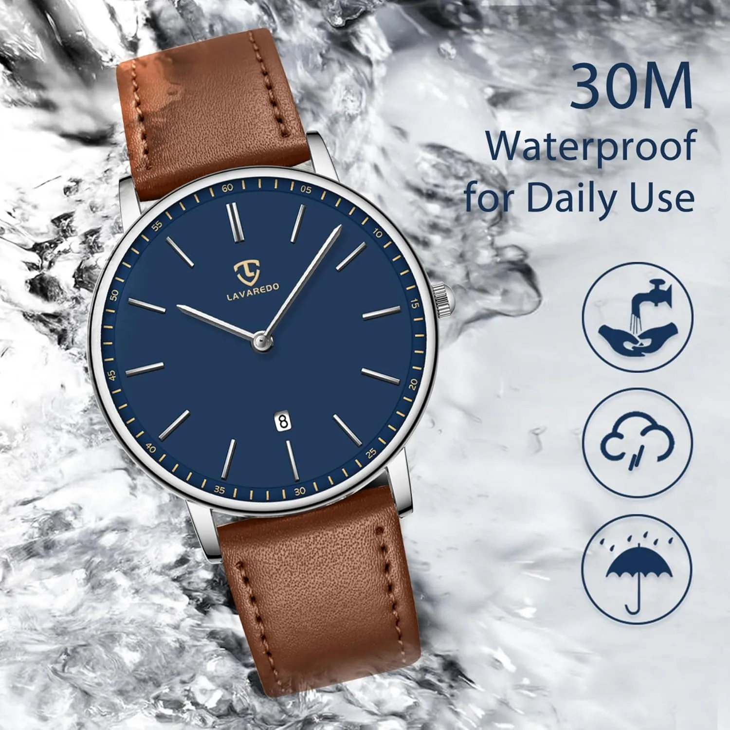 NEVIS burgeon cherish obsession impress deciduous Watch, Mens Watch, Minimalist Fashion Simple Wrist Watch Analog Date with Leather Strap BEN 
