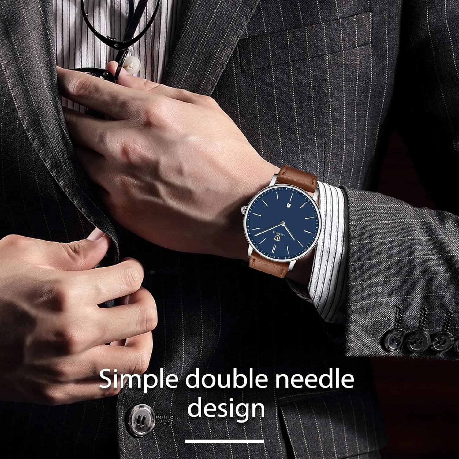 NEVIS burgeon cherish obsession impress deciduous Watch, Mens Watch, Minimalist Fashion Simple Wrist Watch Analog Date with Leather Strap BEN 