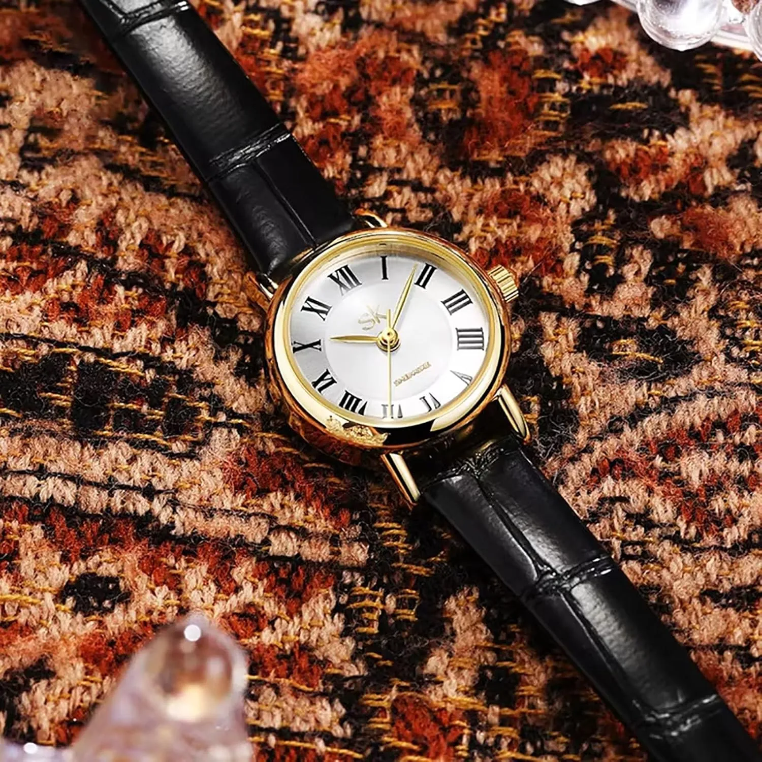 Numerals flourish muggy igloo impede Business Dress Analog Quartz Waterproof Women��s Wrist Watch Leather Strap Gosasa Elegant Women��s Watch Small Dial Roman 