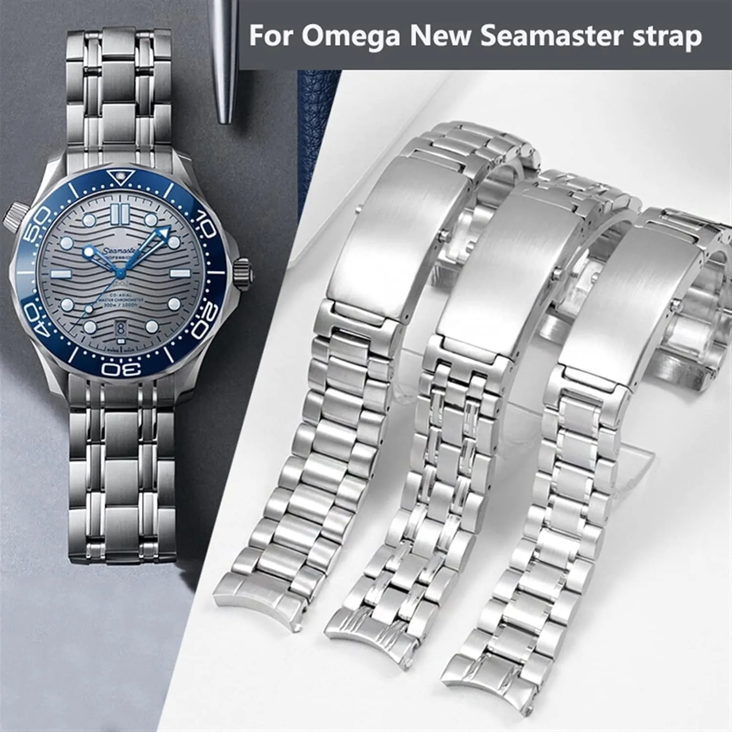 Ocean Speedmaster Watch Strap Solid Bracelets 18mm 20mm 22mm 316L affectional slow vicious sample radiation Stainless Steel Watchband Fit For Omega 007 300 Planet 