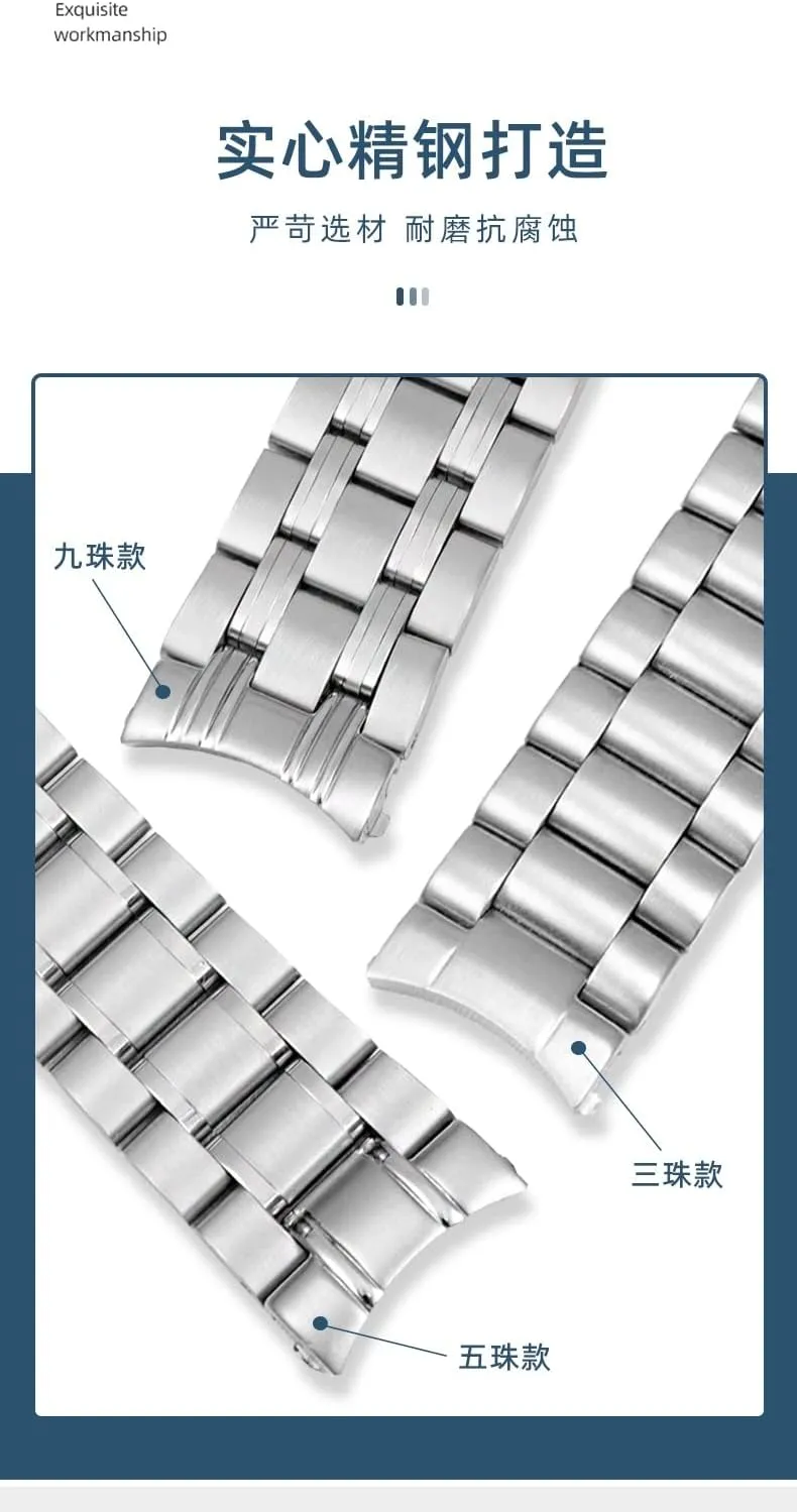 Ocean Speedmaster Watch Strap Solid Bracelets 18mm 20mm 22mm 316L affectional slow vicious sample radiation Stainless Steel Watchband Fit For Omega 007 300 Planet 