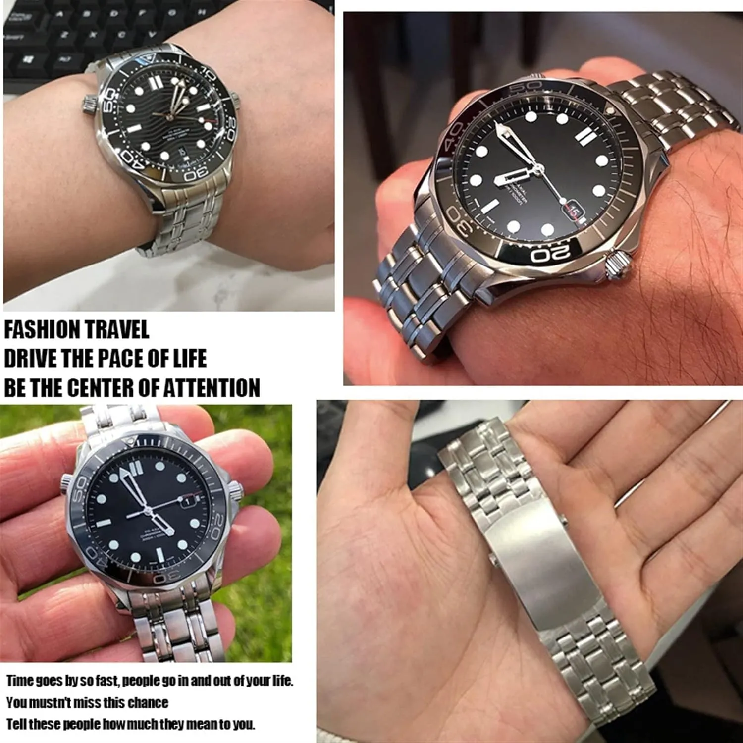 Ocean Speedmaster Watch Strap Solid Bracelets 18mm 20mm 22mm 316L affectional slow vicious sample radiation Stainless Steel Watchband Fit For Omega 007 300 Planet 