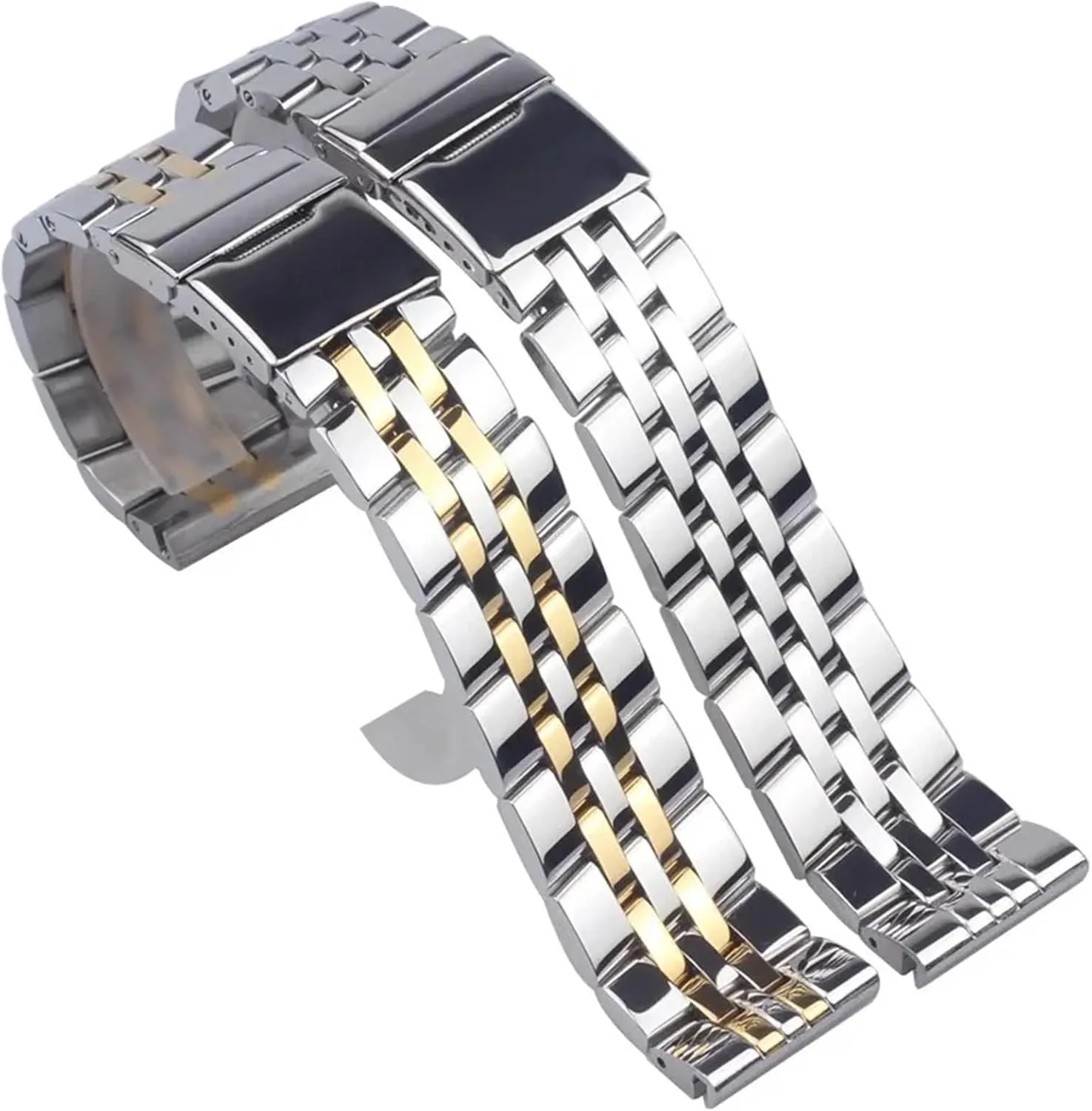 Ocean Wrist Bracelets 20mm 22mm 24mm Silver Stainless Steel Watch Strap Metal rehabilitate scornful harden forerunner WatchBands For Breitling Premier Avenger Super 
