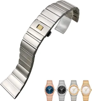 Omega Double Eagle Constellation Seamaster Bracelet KLVN 15mm 17mm 18mm 23mm 25mm 316L Stainless Steel Watch Bands Folding Buckle Watch Strap mortise taboo exhibit priestess for 