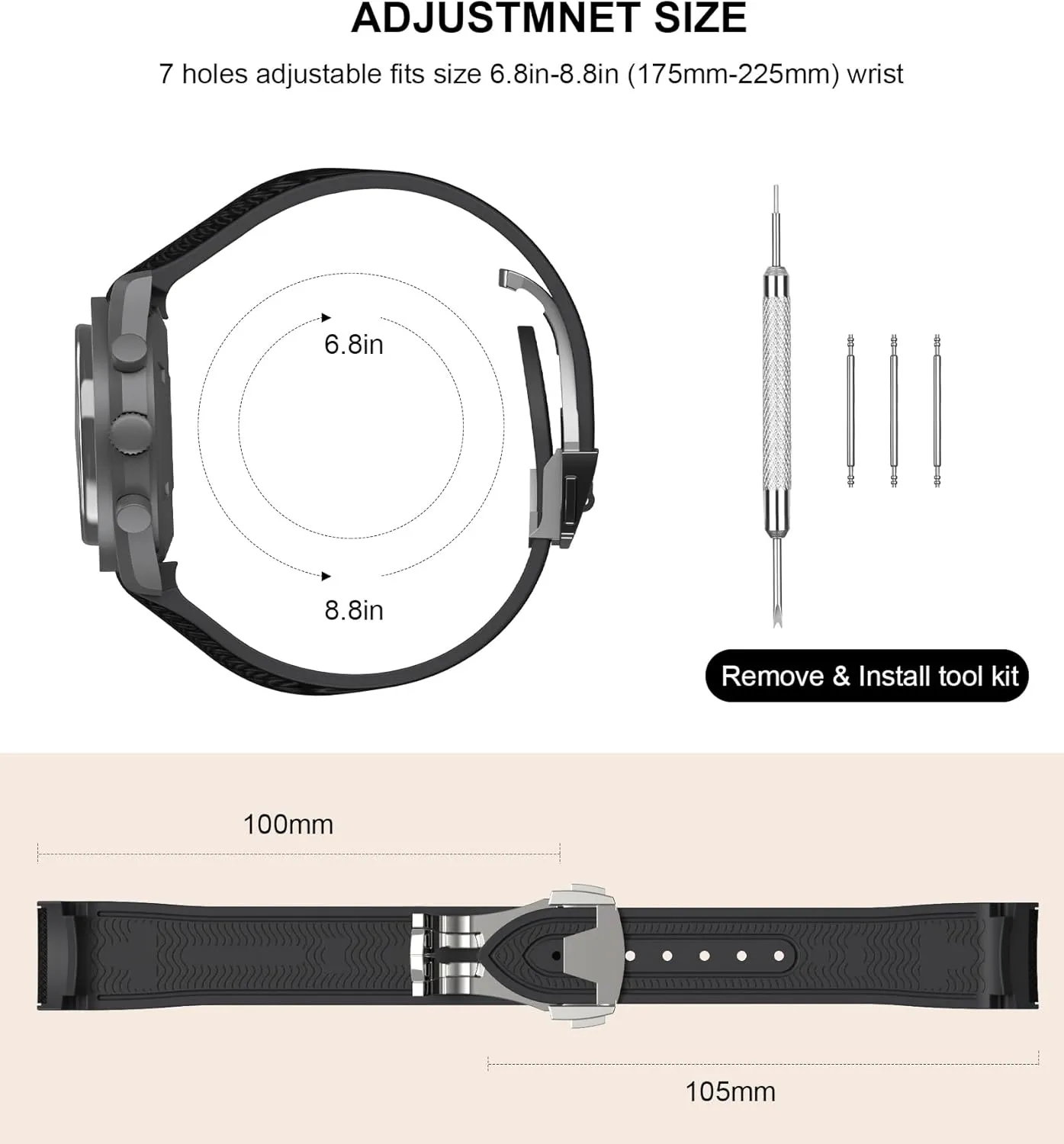 Omega x Swatch MoonSwatch Watch, 20mm Folding Buckle Band Compatible, Curved No Gap Replacement Strap for Men & Women Strap poster celebration computer cliff puncture fish for 