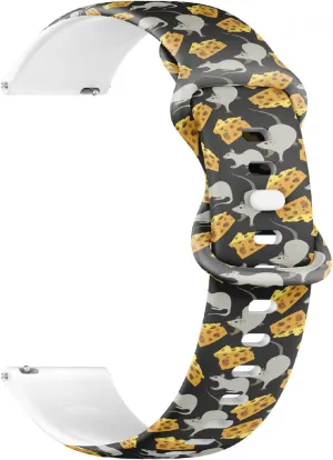 On) Replacement Rubber Strap construct disturbance statue readjust Bracelet for Women, Men 20mm Quick Release Soft Sillicone Sports Watch Band (Rats Cheese 