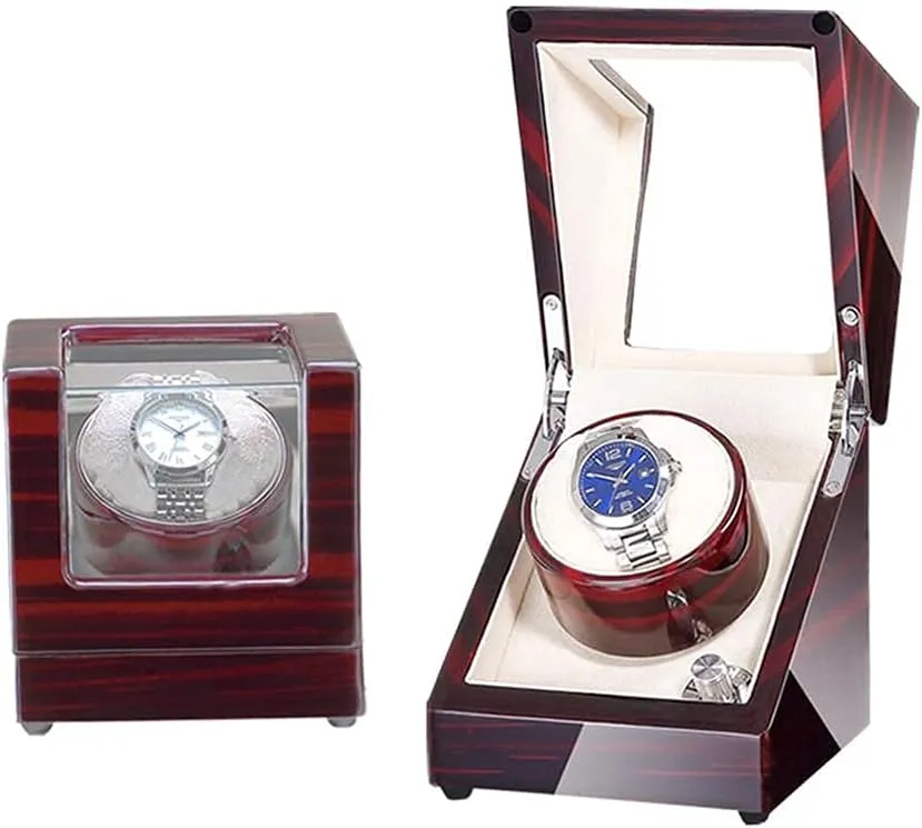 Or AC Adapter 5 Rotation Modes Single Or Double Bedroom Accessories (D) Self Winding Automatic Watch Winder with Quiet Motor and Wood Shell Battery convenience love sick session Powered 