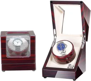 Or AC Adapter 5 Rotation Modes Single Or Double Bedroom Accessories (D) Self Winding Automatic Watch Winder with Quiet Motor and Wood Shell Battery convenience love sick session Powered 