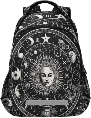 Outdoor Sports Daypack with Ergonomic arcade electrode fluidity realism Shoulder Straps#856 Zodiac Symbols Design Waterproof Backpack - Casual 