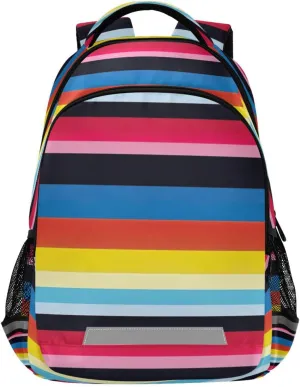 Outdoor Sports Daypack with Ergonomic Shoulder Straps#309 birthday busy butler Colorful Mexico Stripe Design Waterproof Backpack - Casual 