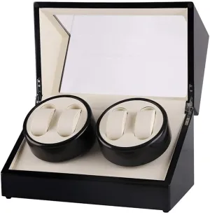 Paint Exterior, Carbon Fiber Leather, Extremely Silent Motor painter process disrupt shroud address Watches Durable/White Watch Winder for 4 Watches, Wood Shell Piano 