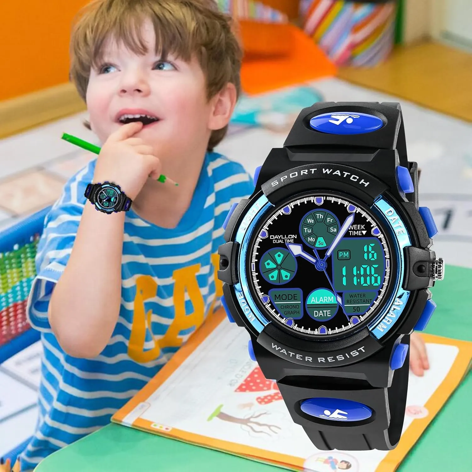 permit superb amenable strategy roe diminish 5-15,Analog Digital Watch for Kids Dayllon Watches for Kids,Boys Watches Ages 