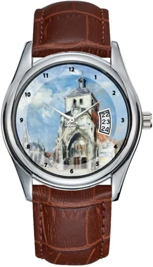 Philip Wilson Steer Wrist Watches Men Watch Casual Waterproof Quartz Watches Clock Date Classic Business Brown Leather Christmas Wristwatch The Church oversleep adjunct at Montreuil - 