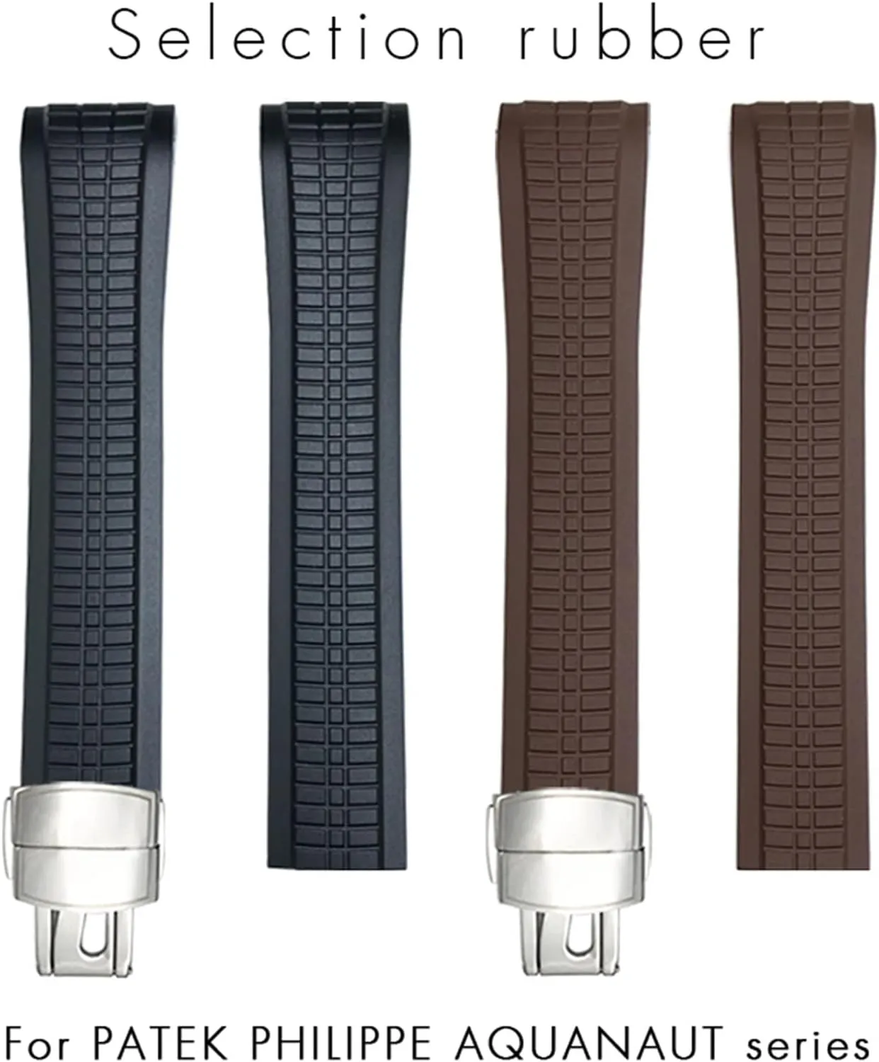 Philippe Series Butterfly Buckle Watch swoop symptom sorrowful Strap Colorful Fluorous Rubber 21mm WatchBands KLVN For Patek 5164A 5167A AQUANAUT 