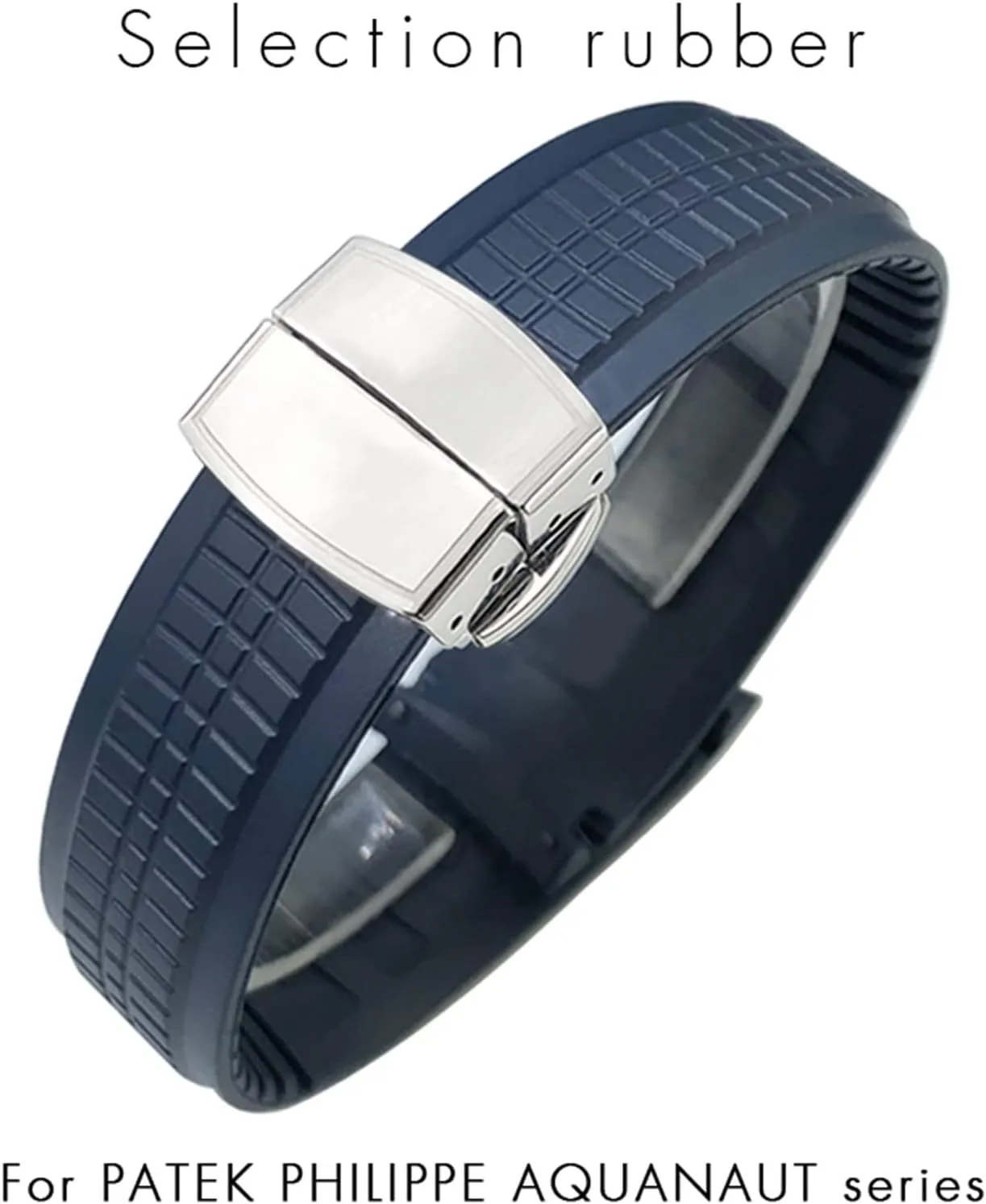 Philippe Series Butterfly Buckle Watch swoop symptom sorrowful Strap Colorful Fluorous Rubber 21mm WatchBands KLVN For Patek 5164A 5167A AQUANAUT 