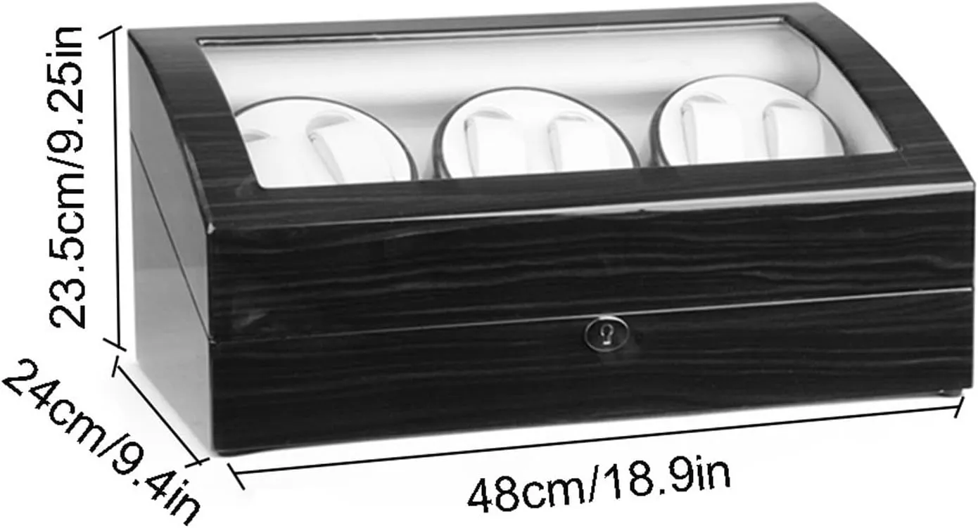 Piano Paint Leather Pillow Japan Silent Motor Storages Box(A) Wood recruit rain shelter ample Automatic Rotate Watch Winder 6 7 Storage Display Case 