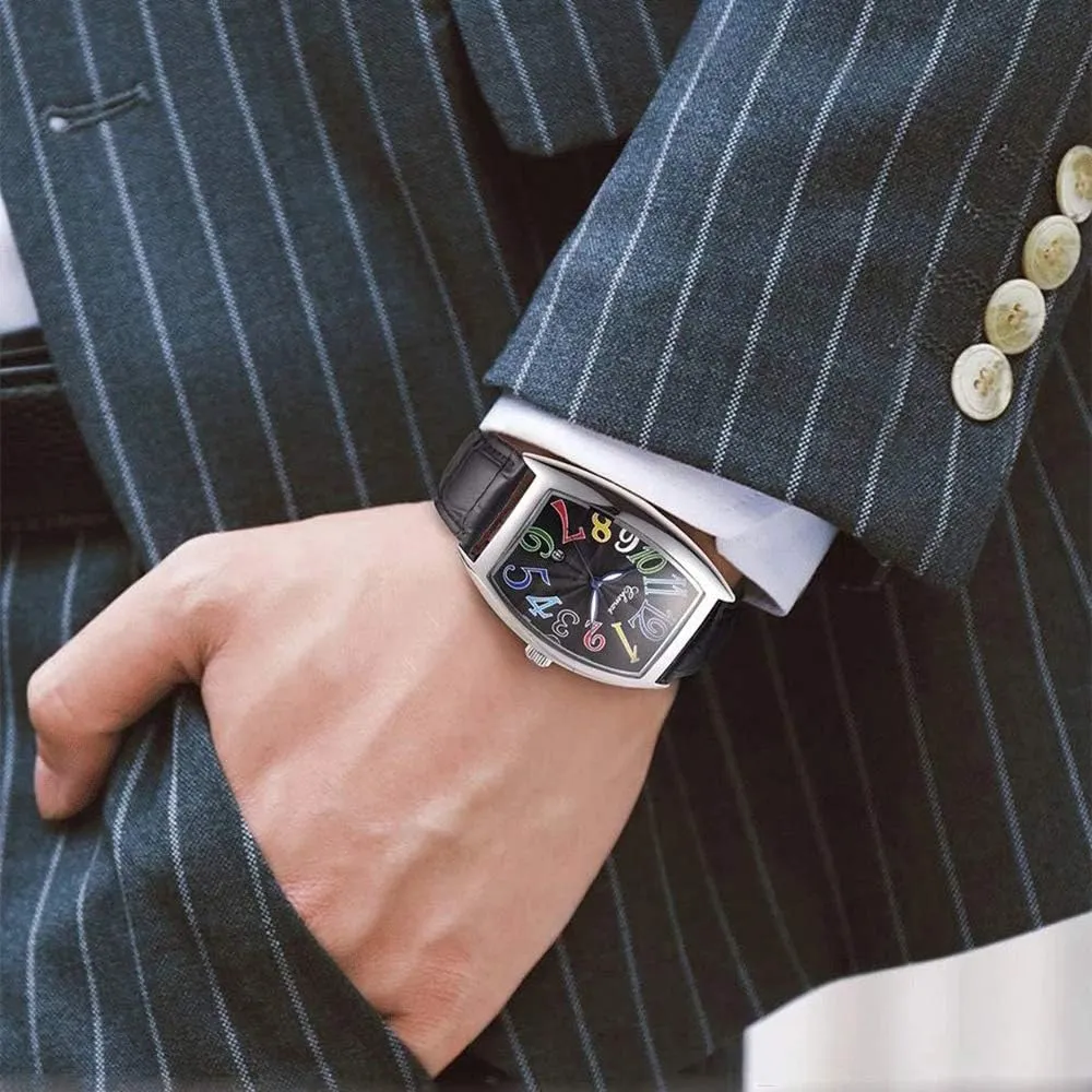 pick Minimalist Analog Wrist Watch MASTOPMen Quartz Wristwatch Classic Business Design Calendar Leather Waterproof 