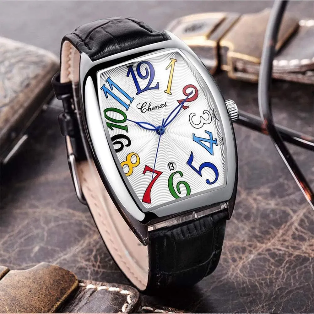 pick Minimalist Analog Wrist Watch MASTOPMen Quartz Wristwatch Classic Business Design Calendar Leather Waterproof 