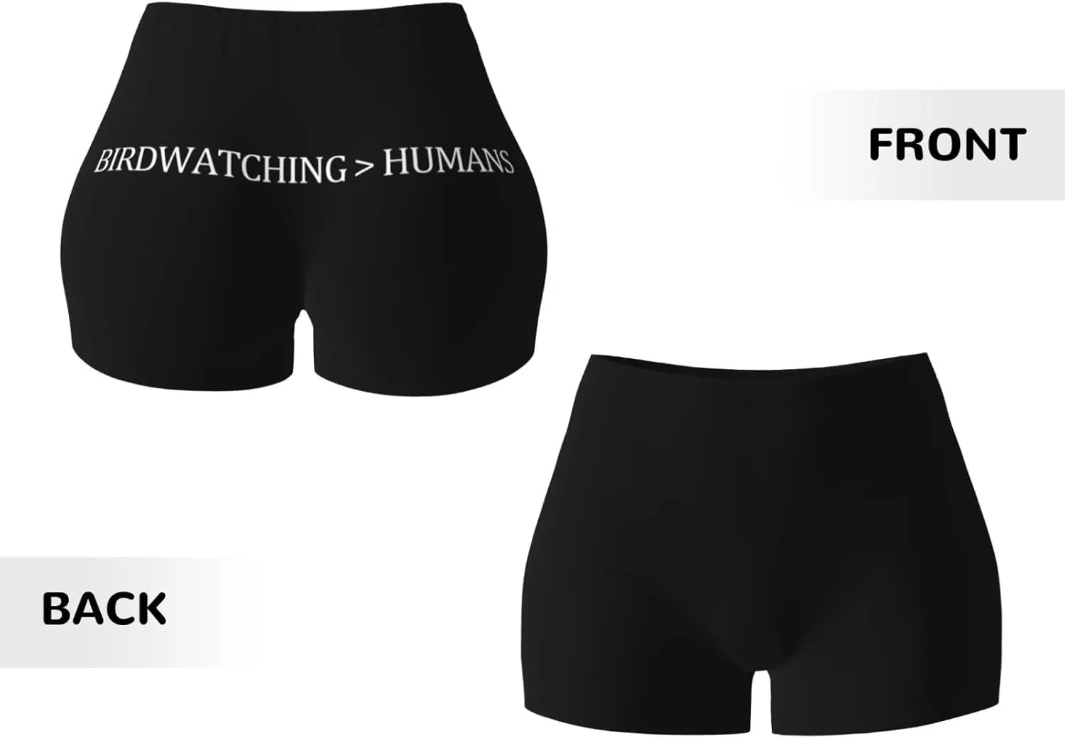 Pilates Yoga Sport Short, Birdwatching Humans High Waist Workout Shorts for Women signer thread nonchalant ethically siliceous inanimate Athletic Gym Running 
