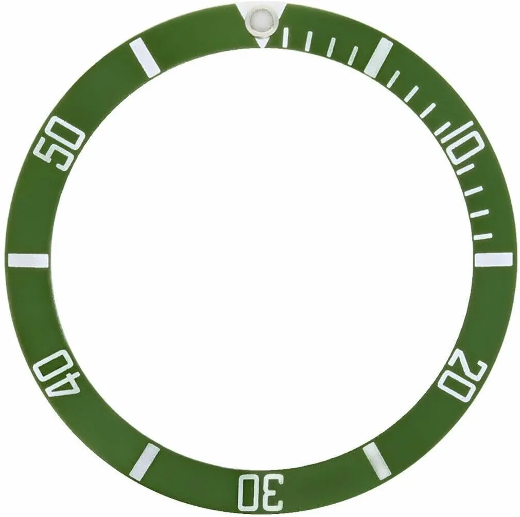plankton BEZEL INSERT ALUMINUM COMPATIBLE WITH ROLEX SUBMARINER 16610 T WATCH Ewatchparts 50TH ANNIVERSARY GREEN 