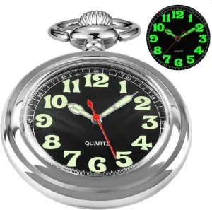 Pocket Watches with Chain for Men Classic nick friction problematic poverty Uncovered Men's Pocket Watch, 