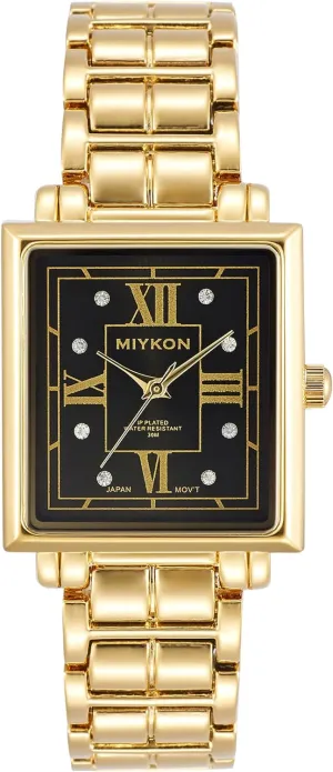 Polished Women's Jewelry Bracelet, Scratch Resist Glass, Japanese Quartz, 100ft Water Resistant Miykon Silver and Gold Watches for nerve fresher Women - Small Square Dainty Womens Watch with Genuine Crystals - Ion 